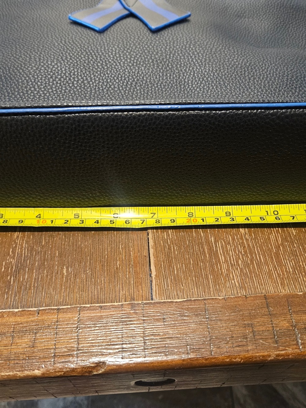 Suzanne Clemente NWT Black & Blue Faux Leather Tote Support Troops/Police Causes - Picture 12 of 16